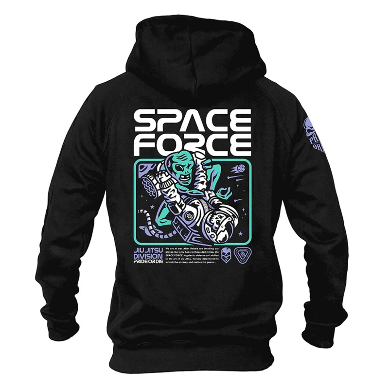 PRIDE OR DIE space force bjj zaketa -black
